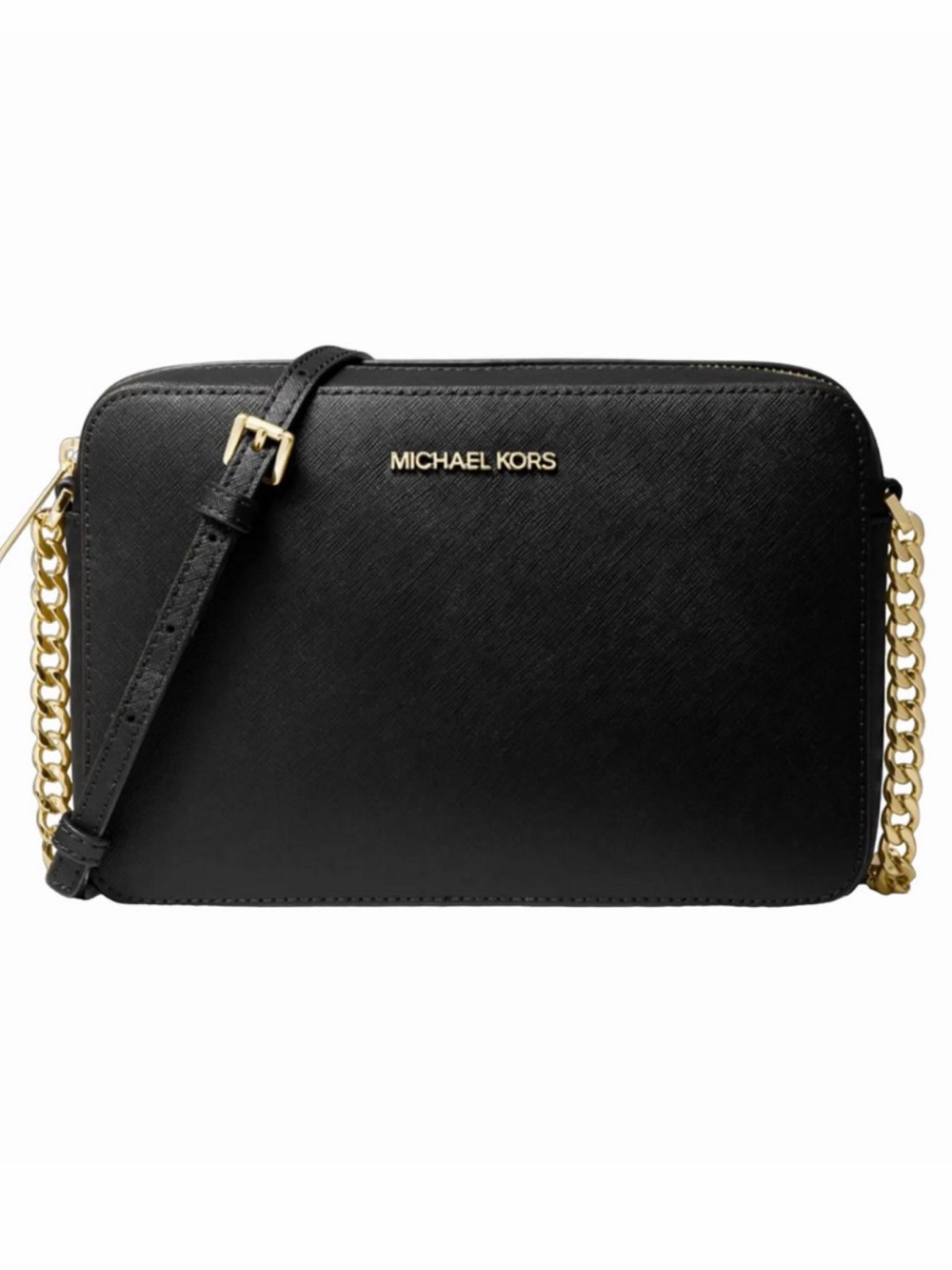 Michael Kors Black Crossbody Bag with Gold Chain